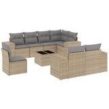 Maison Chic Seti vrtnega pohištva - Vrtna garnitura 9-delna z blazinami bež poli ratan, (21796202) | Shoptok.si