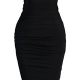 Trendyol Black Pleated Knitted Dress | ePonuda.com