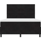 vidaXL Box Spring postelja z vzmetnico Črna 160x200 cm Žamet, (22051423) | Shoptok.si