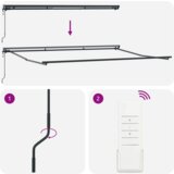  Skrovita tenda Crvena i bijela pruga 450x300 cm | shoptok.hr