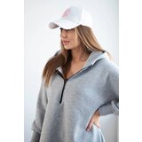 Kesi Insulated sweatshirt with slits on the sides in gray color | shoptok.hr