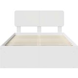 Konstrukcija postelje Bela 120 x 200 cm Masivno borovo les, (5000102848) | Shoptok.si