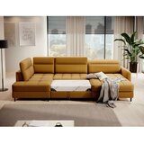 ELTAP Rumena žametna raztegljiva/s prostorom za shranjevanje kotna sedežna garnitura (levi kot/v obliki črke "U") Berrto – | Shoptok.si