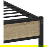  Posteljni okvir brez vzmetnice hrast 107x200 cm inženirski les, (21608707) | Shoptok.si