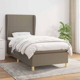  Krevet s oprugama i madracem smeđesivi 90x190 cm od tkanine | shoptok.hr