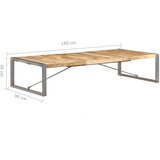  Stolić za kavu 180 x 90 x 40 cm od grubog drva manga | Eponuda.com
