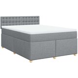  Krevet box spring s madracem svjetlosiva 160x200 cm tkanina | shoptok.hr