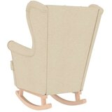  Stolica za ljuljanje 74x90x102 cm od tkanine krem | shoptok.hr