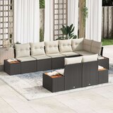  Set 8 kosov vrtnih kavčev s prevlekami Črn Poli Ratan Akacija, (22091578) | Shoptok.si
