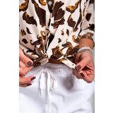 xtd MODA Brown shirt with floral print | shoptok.hr