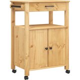  The Living Store Kuhinjski voziček MONZA 60x40x90 cm trdna borovina - Kuhinjski Voziček, (21442758) | Shoptok.si