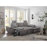 CARRYHOME KOTNA SEDEŽNA GARNITURA, mikrovelur svetlo siva | Shoptok.si