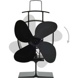 vidaXL ventilator za peć na toplinski pogon s 4 lopatice crni | shoptok.hr