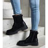 Gemre Black ankle boots with shiny inserts Prairie | Shoptok.si