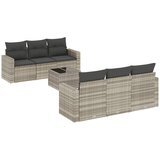  7-dijelni set vrtnih sofa svjetlosivi od poliratana | shoptok.hr