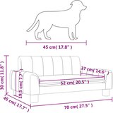  Krevet za pse krem 70 x 45 x 30 cm od umjetne kože | shoptok.hr