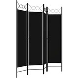 vidaXL Paravan 4-delni črn 160x180 cm | Shoptok.si