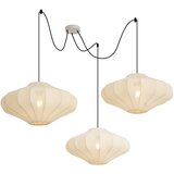 QAZQA Japandi viseča svetilka bež 50 cm 3-luč - Plu | Shoptok.si