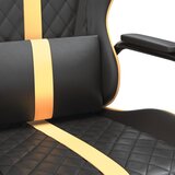  Masažna igraća stolica zlatno-crna od umjetne kože | shoptok.hr