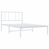  Metalni okvir za krevet s uzglavljem bijeli 90x200 cm | Eponuda.com