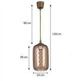 Brilagi LED luster na sajli R GLASS 1xE27/60W/230V prečnik 14 cm smeđa//dimljeno-smeđa | Eponuda.com