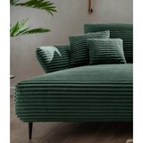 P & B KOTNA SEDEŽNA GARNITURA, rebrasti žamet temno zelena | Shoptok.si