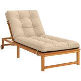 Jastučić za ležaljku VIANEN 100% poliester Krem 200 x 90 x 8 cm Slike