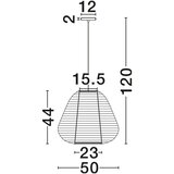 Nova Luce Bela lanena viseča svetilka ø 50 cm Linnet – | Shoptok.si