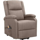  Masažni stol s funkcijo vstajanja taupe blago, (20939625) | Shoptok.si