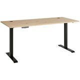 Voleo pisalna miza kovina, leseni material barve grafita, hrast artisan | Shoptok.si