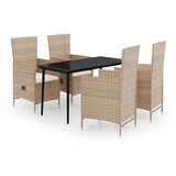  5-dijelni vrtni blagovaonski set s jastucima bež | shoptok.hr