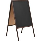 vidaXL Dvostranska črna tabla iz cedrovine prostostoječa 60x80 cm Cene