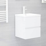 vidaXL Omarica za umivalnik visok sijaj bela 41x38,5x45 cm iverna pl. | Shoptok.si