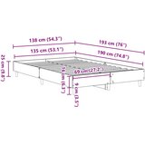  Okvir kreveta bez madraca crni 135x190 cmkonstruirano drvo | shoptok.hr