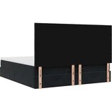 vidaXL Otomanski posteljni okvir z vzmetnicami črn 180x200cm žamet | Shoptok.si