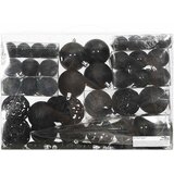  Set božićnih kuglica od 111 komada crni od polistirena | shoptok.hr