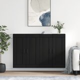  Zidni ormarići 2 kom crni od konstruiranog drva | shoptok.hr