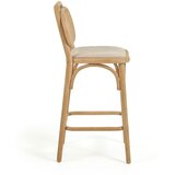 Kave Home Barska stolica od punog hrasta u prirodnoj boji (visine sjedala 65 cm) Doriane – | shoptok.hr