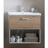 Kolpa San Evelin Kupaonski ormarić (Š x V: 37,2 x 71,6 cm, Siva/Hrast) | shoptok.hr