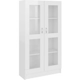 Sijaj Vitrina visok sijaj bela 82,5x30,5x150 cm iverna plošča | Shoptok.si