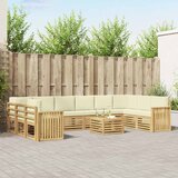  Set vanjskih sofa 11 pcs Bijela i krem 59 x 59 x 37 cm Cijene