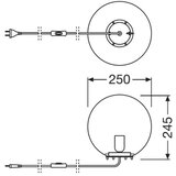 Ledvance Stona lampa BUBBLE 1xE27/40W/230V ružičasta | Eponuda.com
