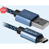 Defender usb type-c kalb USB08-03T usb 2.0 blue 1m 2.1A cene