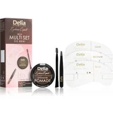 Delia Cosmetics Eyebrow Expert Zest set za oblikovanje obrvi odtenek 3.0 Dark Brown 1 kos