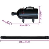  Sušilo za pse s 3 mlaznice crno 2400 W | shoptok.hr