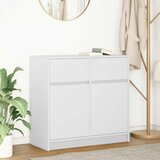 vidaXL Komoda s predalom bela 80x34x76 cm inženirski les Cene