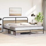  Metalni okvir kreveta bez madraca boja hrasta 193x203 cm | shoptok.hr