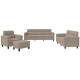  4-dijelni set sofa s jastucima, taupe mikrofibra tkanina | Shoptok.si