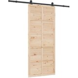  Klizna vrata 100 x 208 cm Masivna borovina Prirodna | shoptok.hr