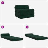 SOFA na razvlačenje Tamnozelena 200 x 70 x 10 cm Baršun | shoptok.hr